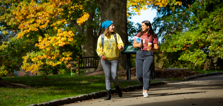 students walking on campus