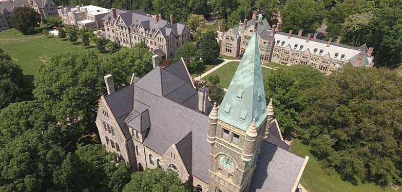 aerial view of the campus